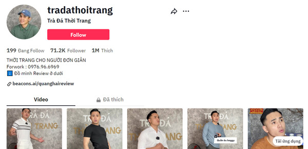 Trà đá vỉa hè - Kênh tiktok review quần áo chân thực