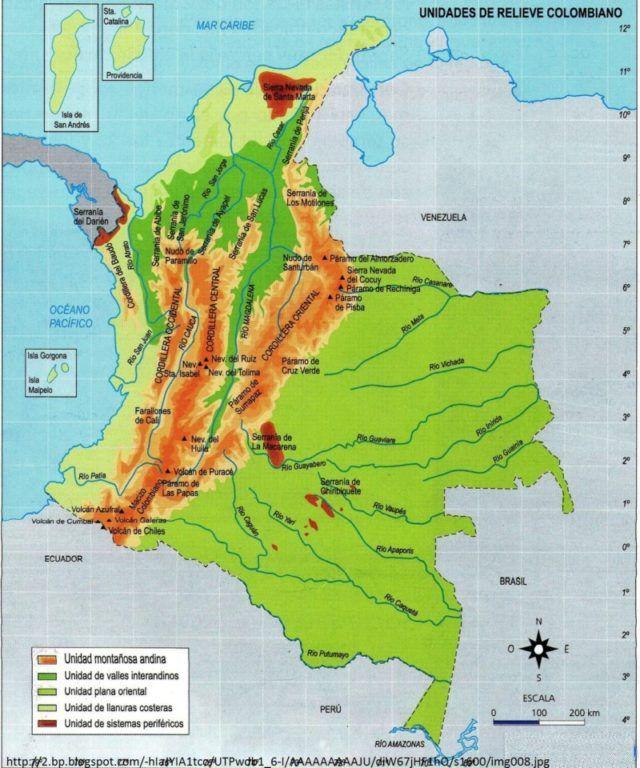 Resultado de imagen para imagen del relieve colombiano