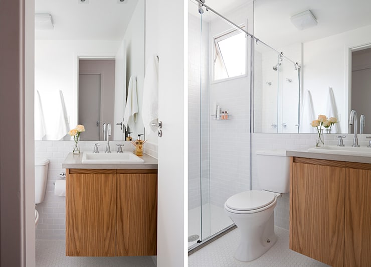 Banheiro: Banheiros por INÁ Arquitetura