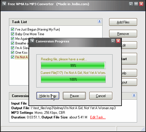 Portable Free WAV to MP3 Converter
