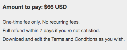 Terms and Conditions Pricing