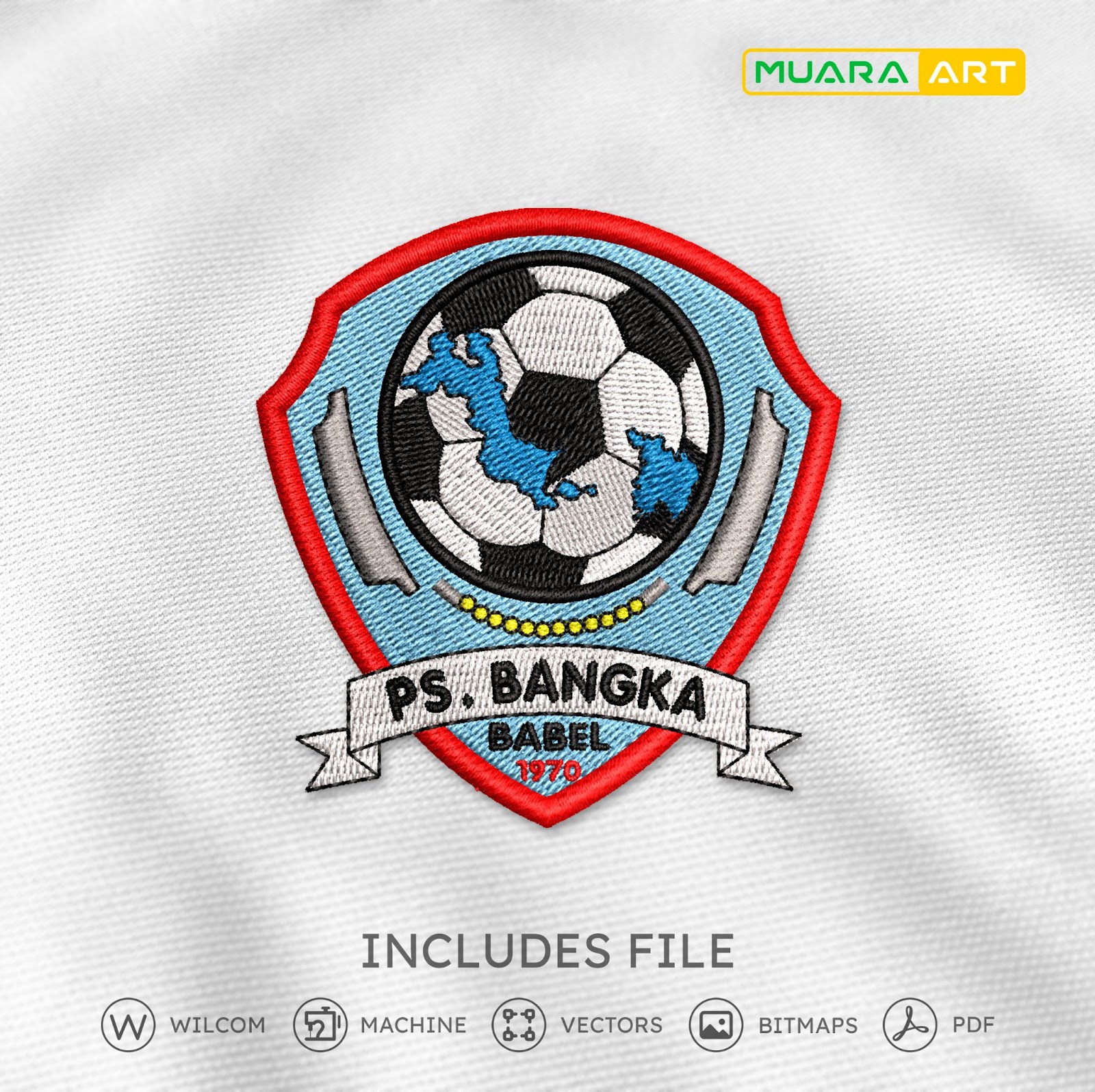 Desain Bordir Logo PS Bangka (Bangka)