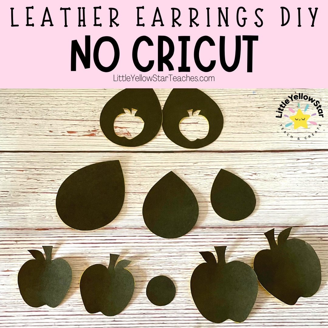 Pin Me for future reference on how to make faux leather earrings without Cricut Machine! This blog shows you how to DIY your back to school accessories.