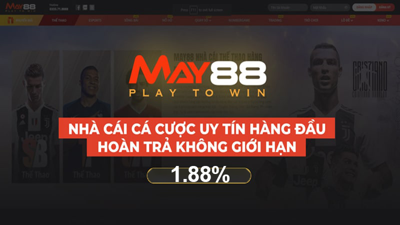 Hoàn cược 1.88%