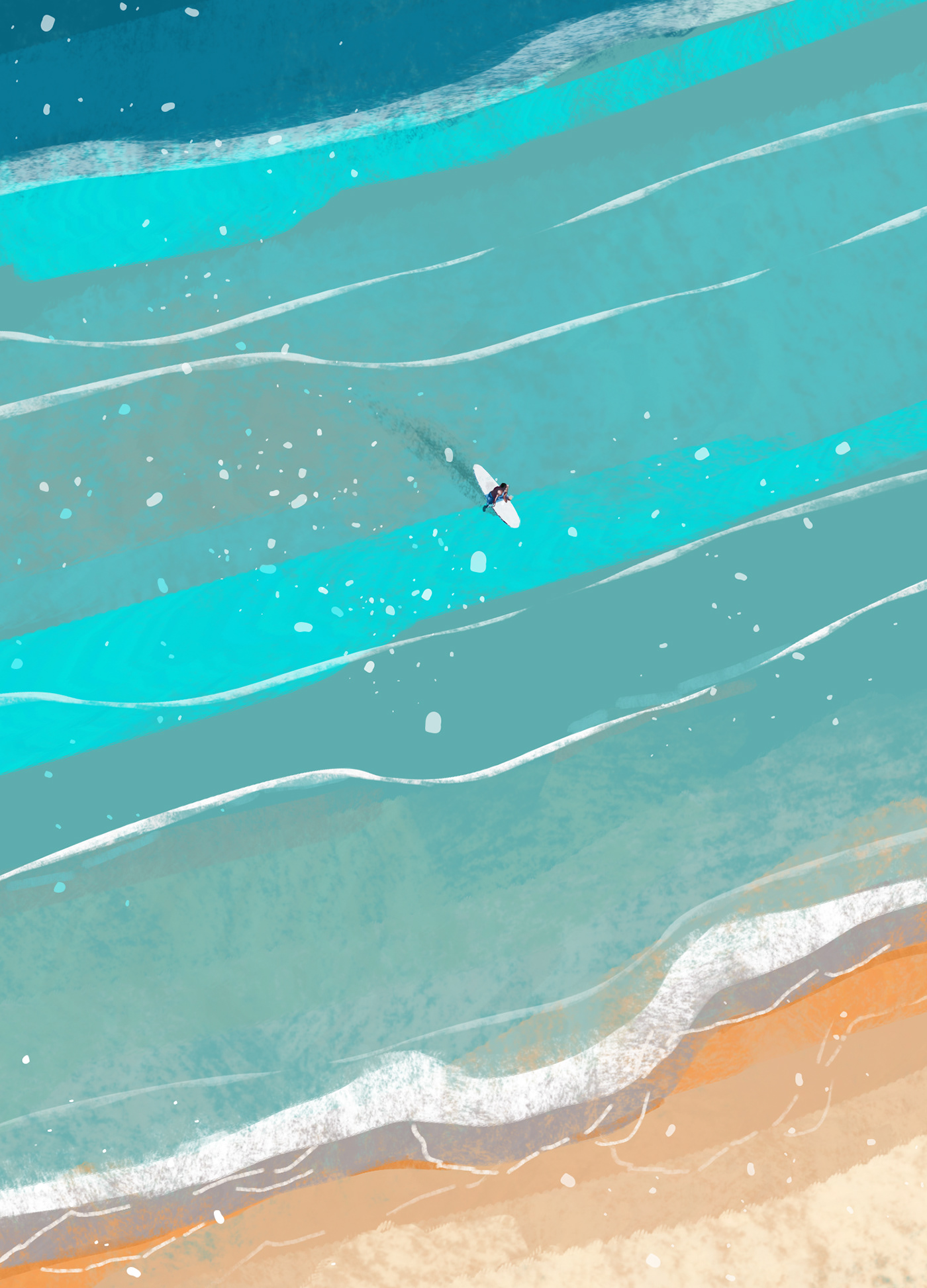 ArtDirection beach creative design digitalart digitalpainting editorial graphic ILLUSTRATION  summer