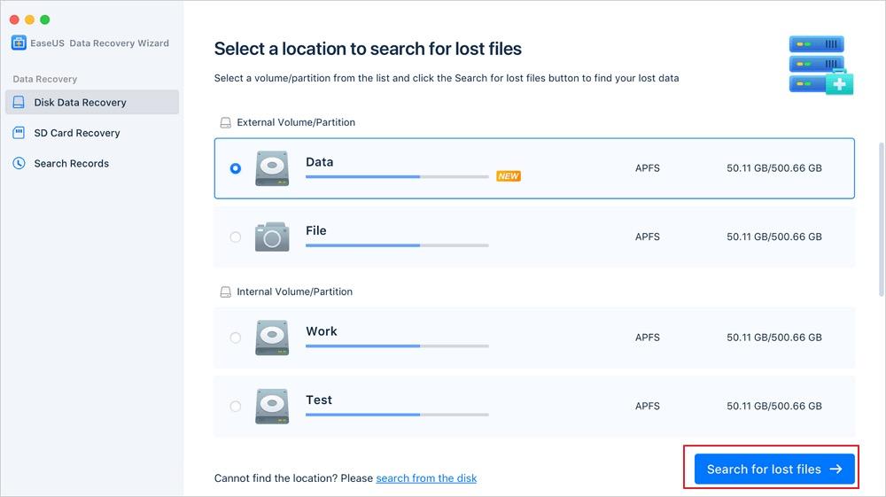 EaseUS Data Recovery Wizard for Mac