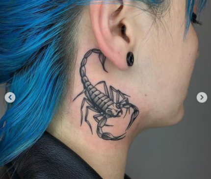 Scorpion Neck Tattoo