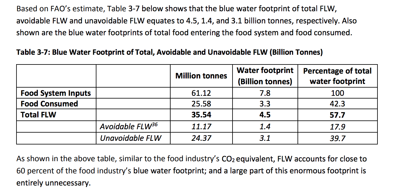 Second Harvest's Avoidable Crisis of Food Waste and water use