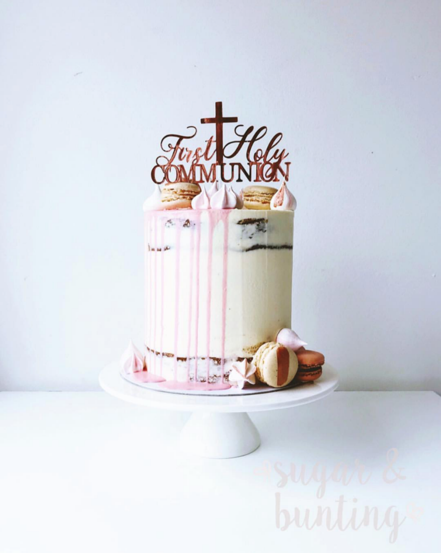 sweet themed Communion cake