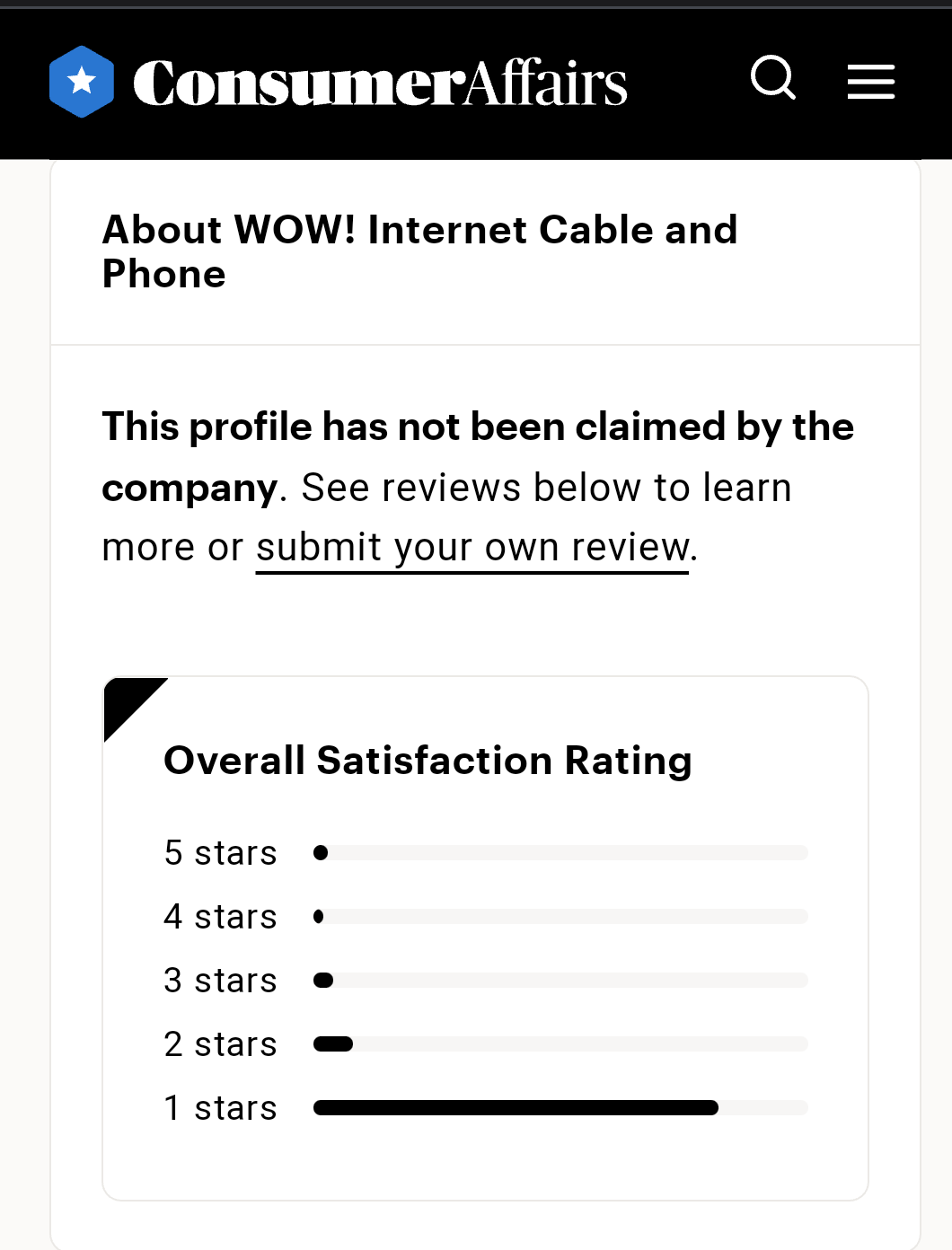 WOW Internet cable and phone service review