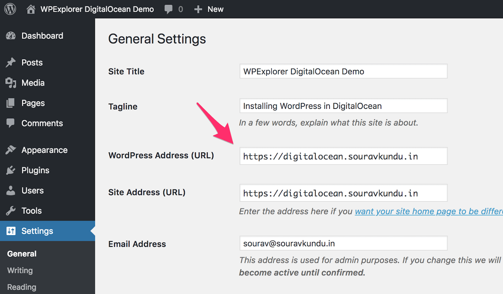 mudança de URL do site wordpress para https