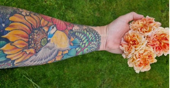 Bird Fern Tattoo Design