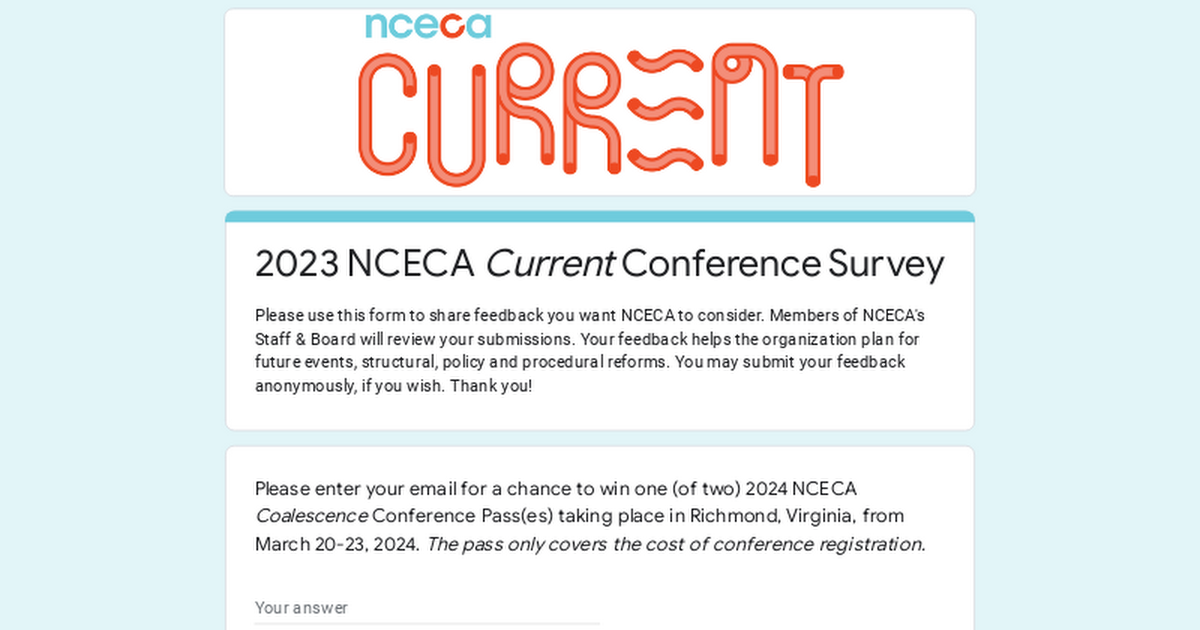 2023 NCECA Current Conference Survey