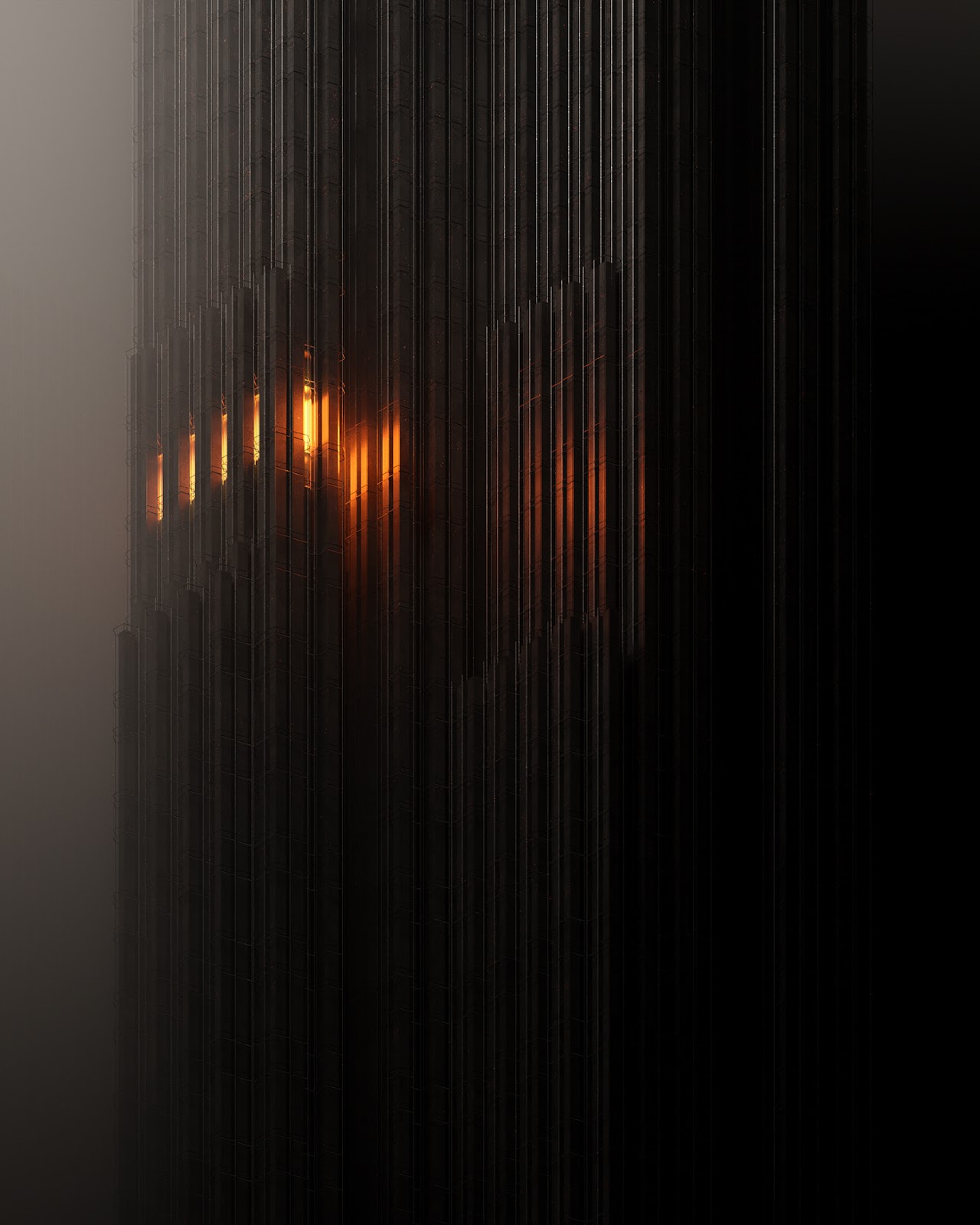 3D aesthetic architecture atmosphere blender Brutalism building fog Insomnia light