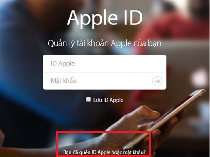 Cách lấy lại mật khẩu icloud như thế nào ?