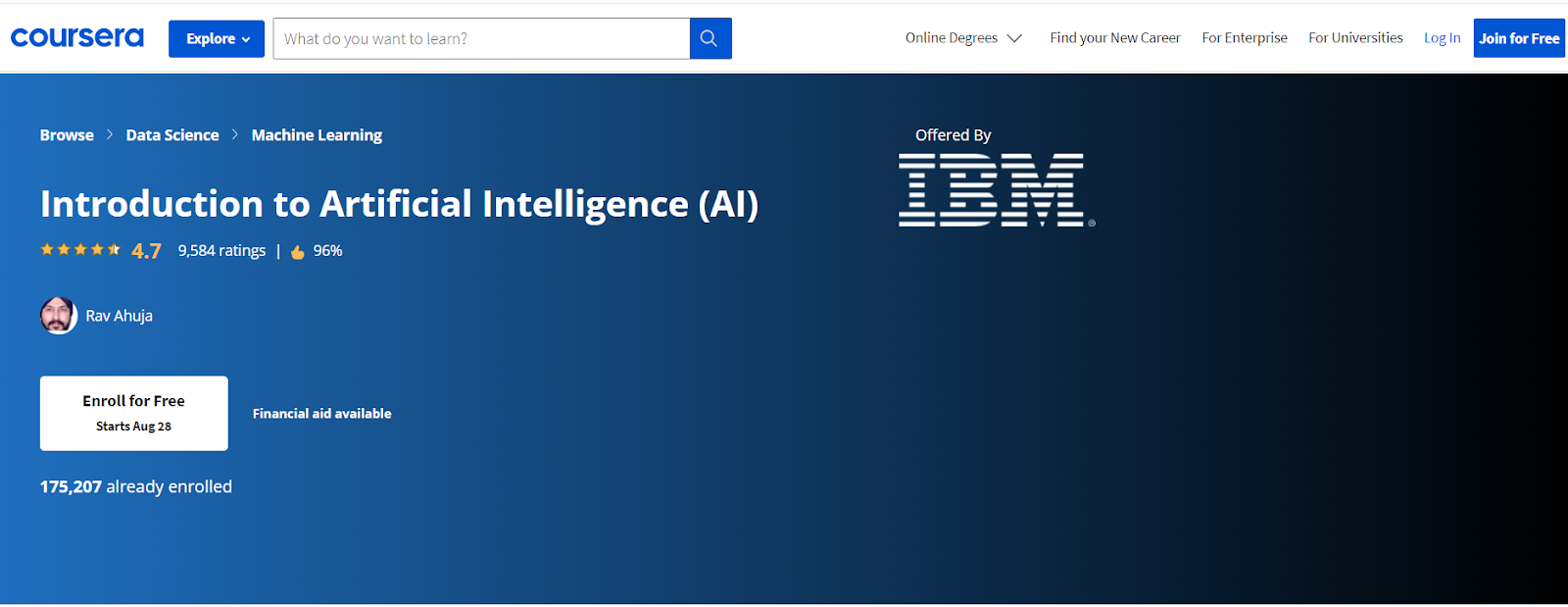 Introduction To Artificial Intelligence By Coursera