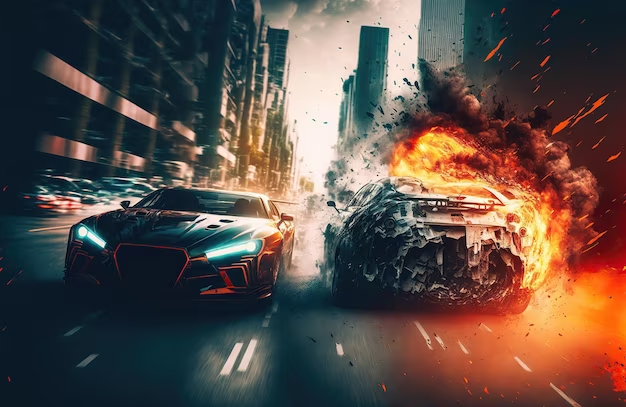 Intense car chase scene brings action to life