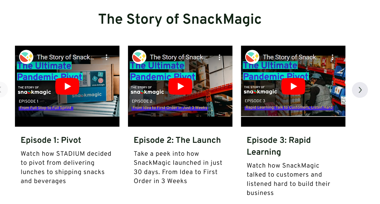 Episodes on SwagMagic's About Us page
