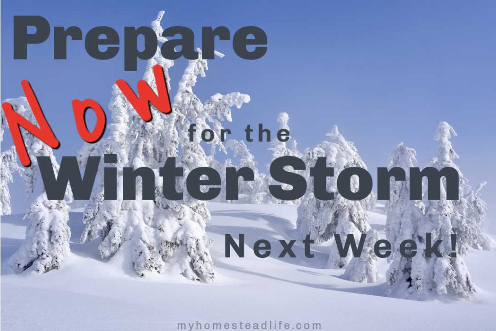 How to prepare you and your home for a winter storm next week.  