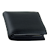 Black billfold leather wallet for men