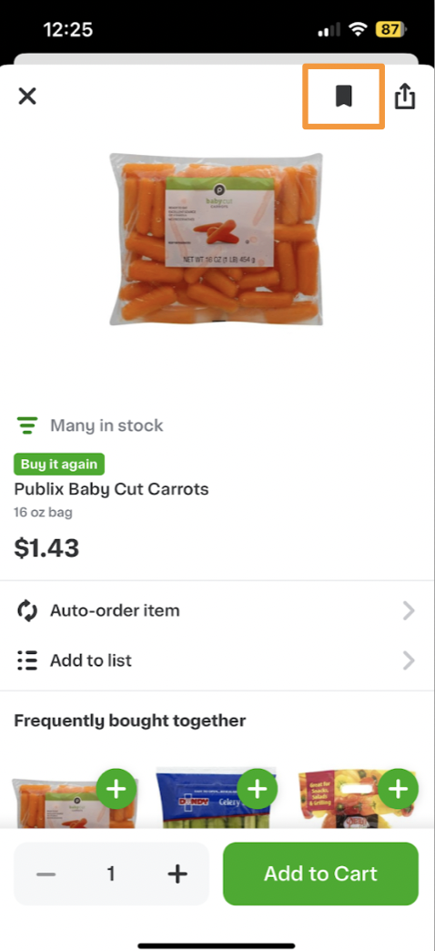 Instacart Help Center - Save your favorite items
