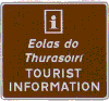Signing information sign to approved
tourist information sign