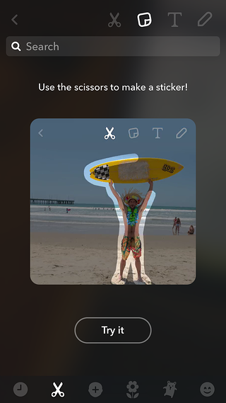 How to make your own Snapchat sticker step 1