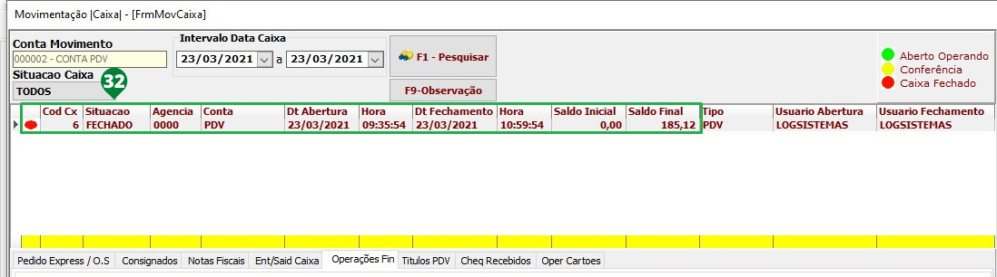 Como utilizar o caixa
