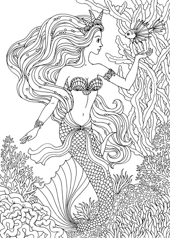 Free Mermaid Coloring Sheets: Mermaid Princesses Adventure