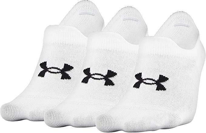 Under Armour Adult Essential Ultra Low Tab Socks, 3-Pairs