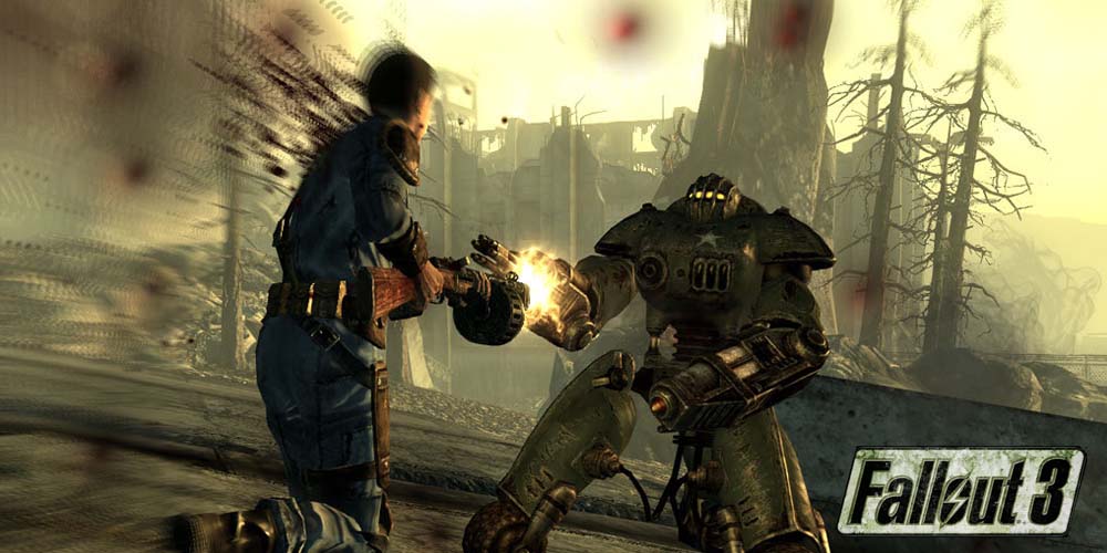 A survivor shoooting in Fallout 3