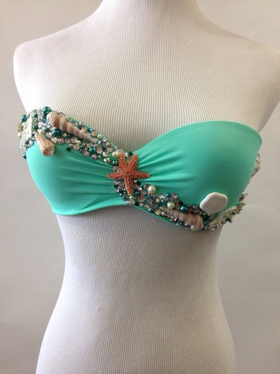 Mermaid Swim Bikini Top by RisqueBusinessDesign on Etsy, $95.00