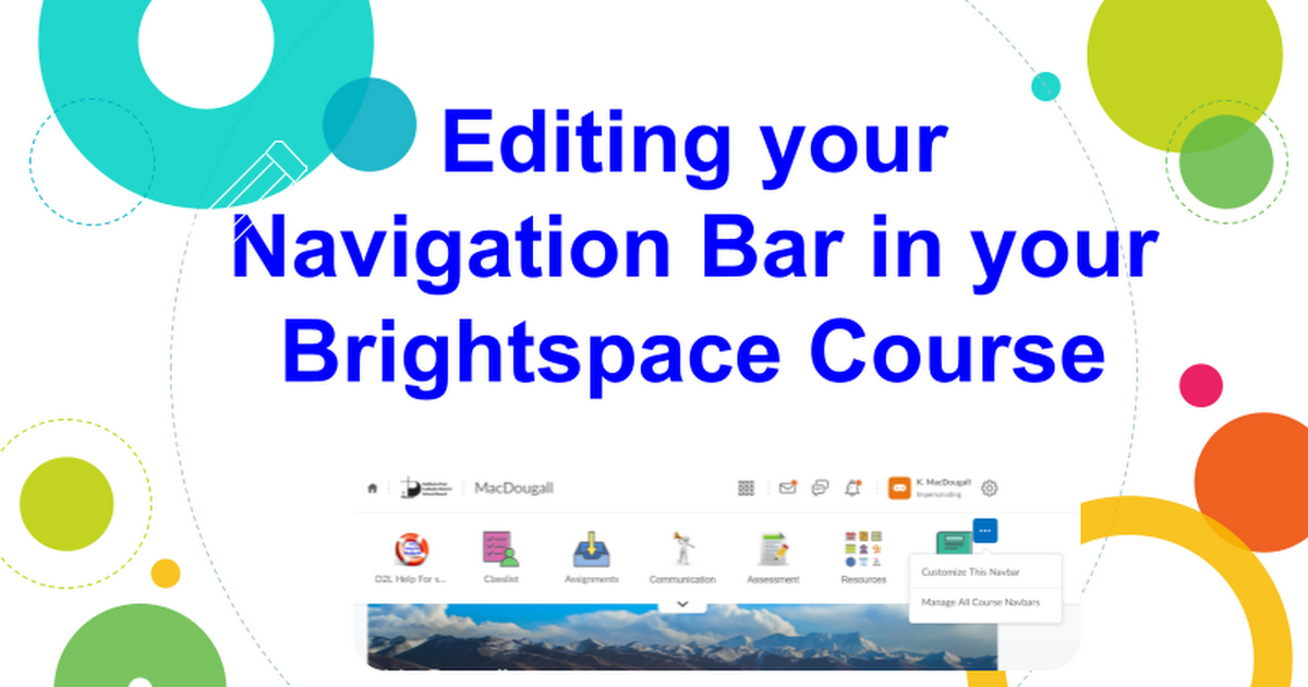 Editing Navigation Bar