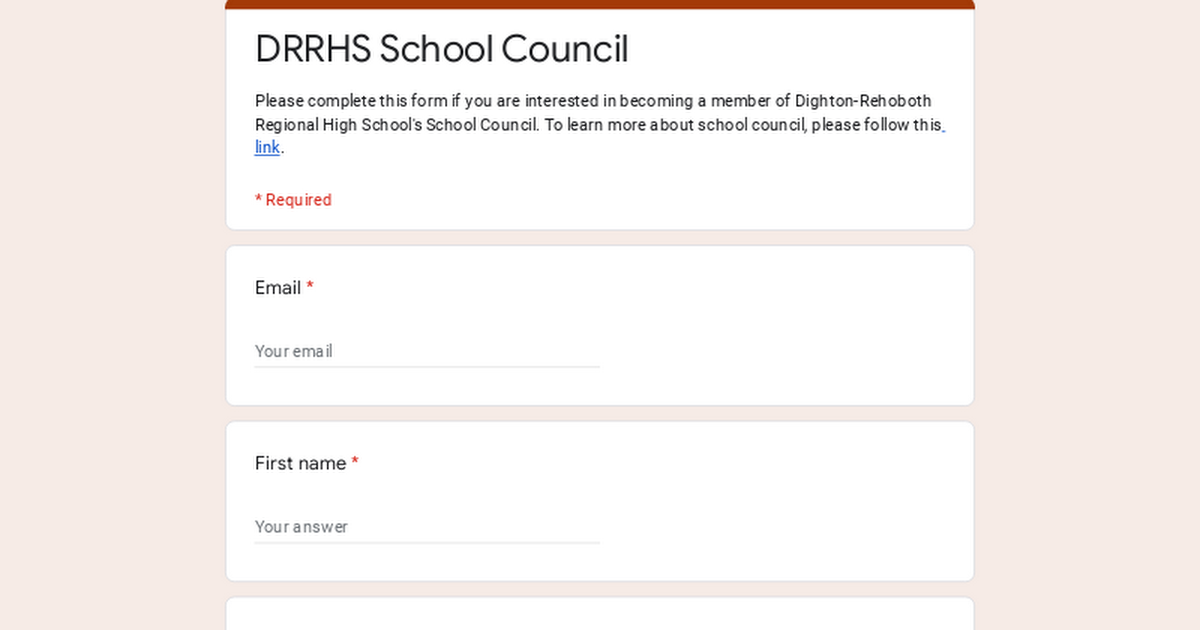 DRRHS School Council