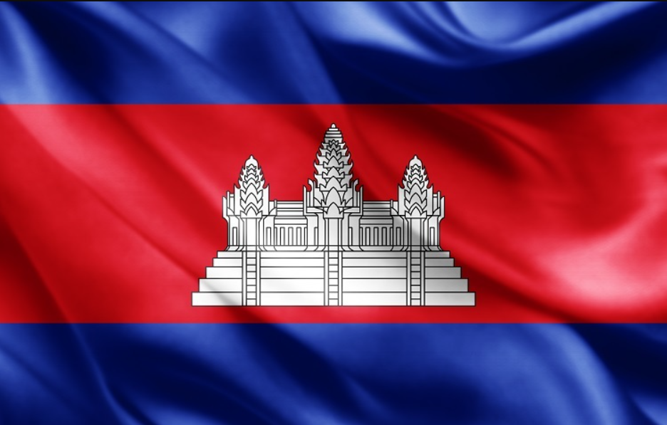 History of Angkor Wat in Siem Reap - Cambodia's national flag 