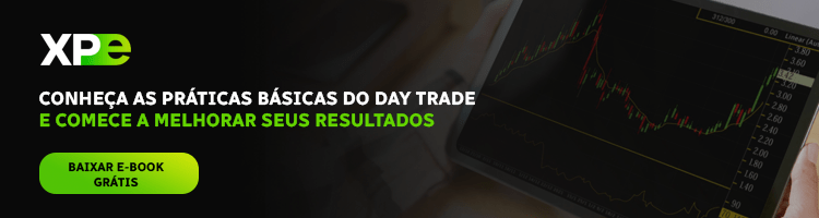 Imagem da campanha de um livro digital gratuito com o tema "Guia de Boas Práticas para Day Trade" da Faculdade XP School.