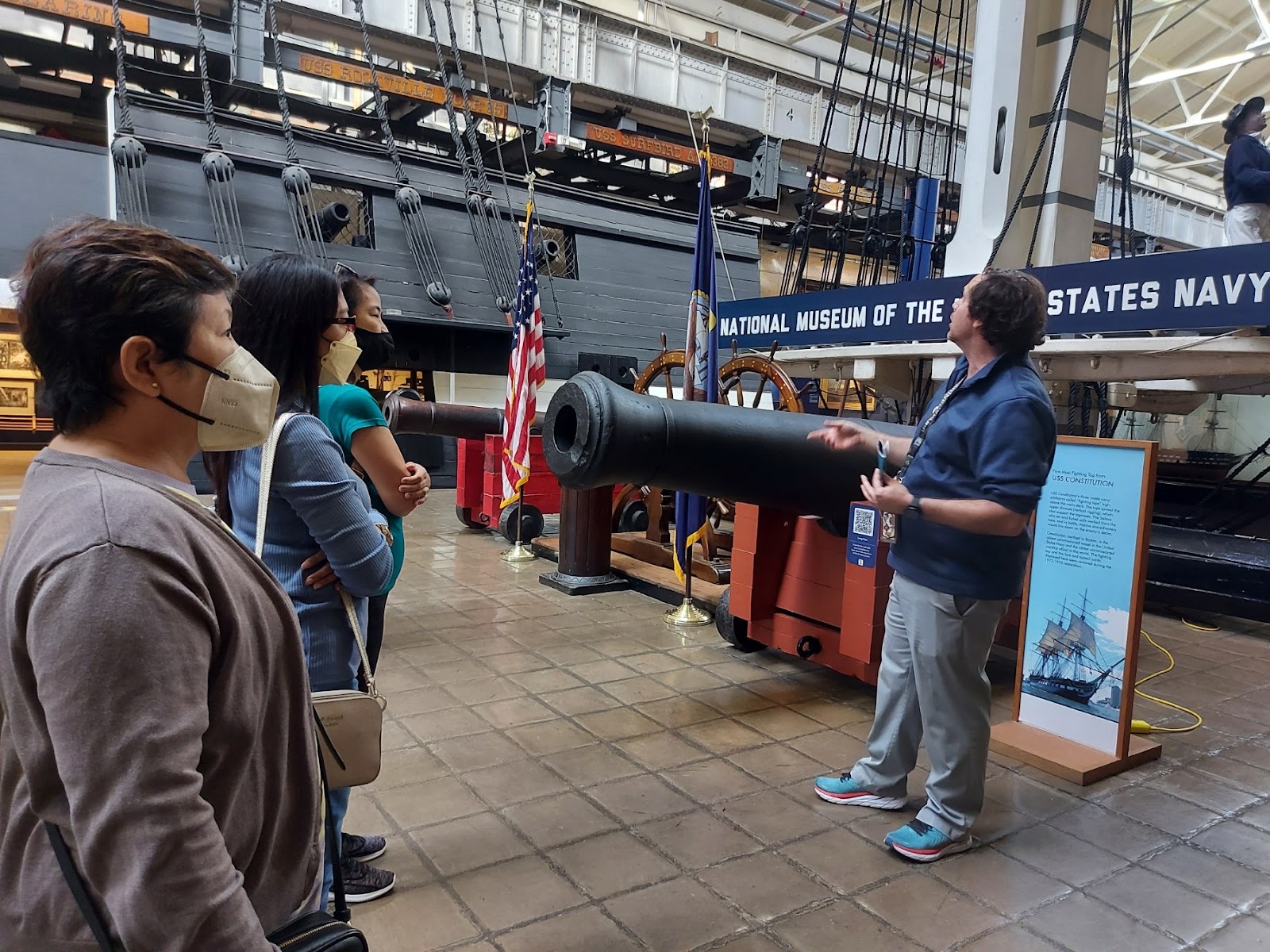 Special tour of Embassy personnel at the National Museum of the U.S. Navy on 22 October 2022