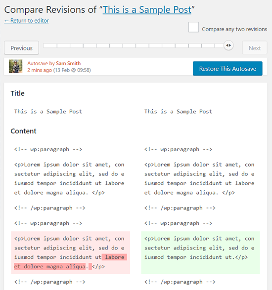 Post salvo automaticamente WordPress