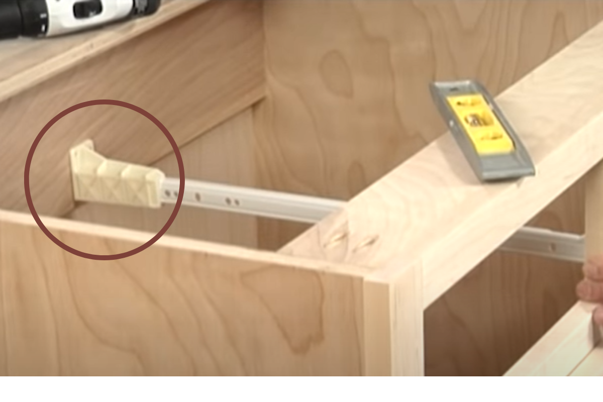 brackets on drawer glides