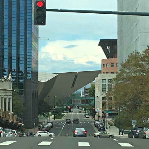 Visit the Denver Art Museum on a rainy day. 