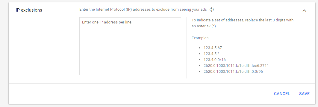 manually blocking IP addresses in Google Ads 3