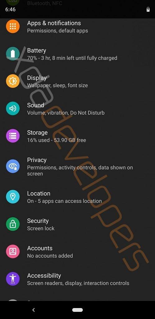 Android Q Dark Mode