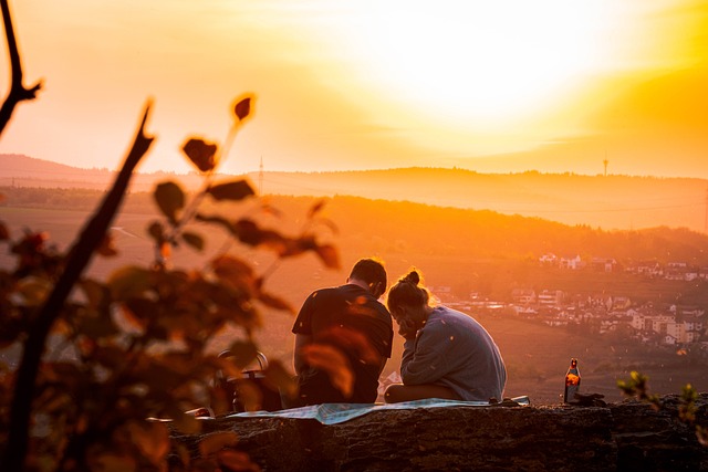 sunset picnic is a sensual couple camping ideas