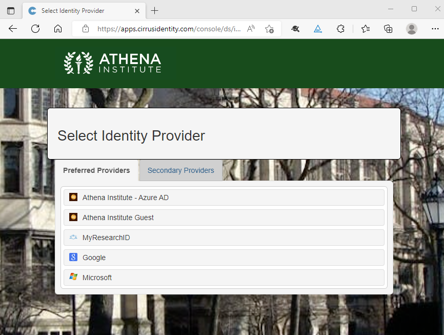 select identity provider