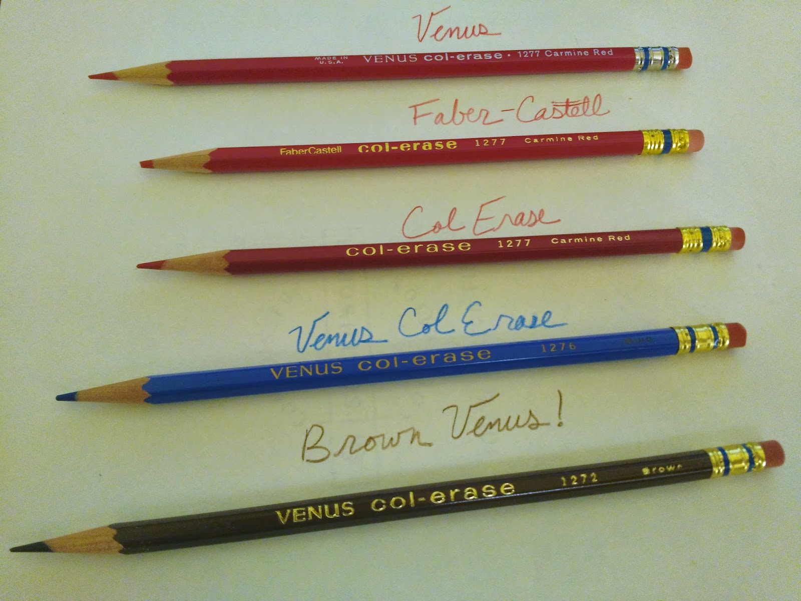 The Pencil Neck Geek: Venus Col-Erase Pencils