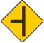 Warning sign - Side road