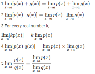 Properties of limits