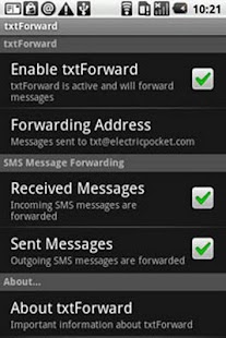 Download txtForward - SMS to Email apk