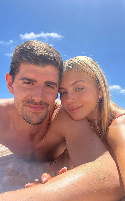 Courtois often travels with his girlfriend