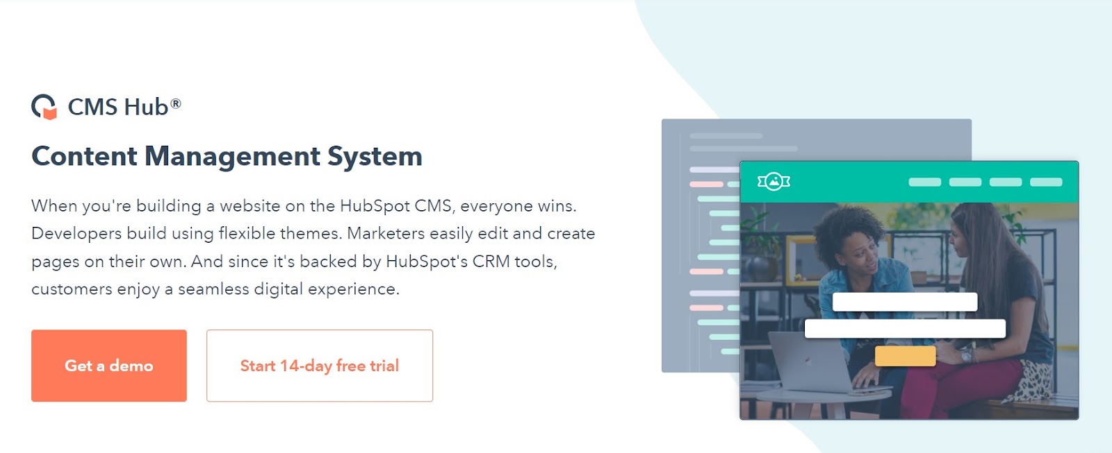 video content management system: CMS Hub product page